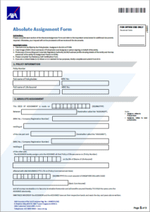 AXA Assignment Form for Endowment Insurance