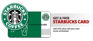 Free Starbucks card for sharing session with financial advisers