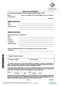 TokioMarine AA Absolute Assignment Form pdf